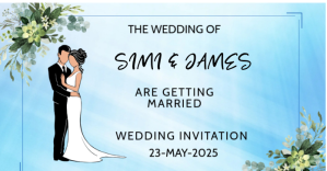 Biru Floral Wedding  Facebook Ad Facebook-annonce Template