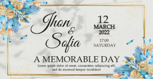 Floral Wedding Flyer Obraz udostępniany na Facebooku template