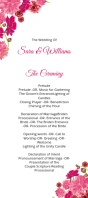 Floral Wedding Program Template Rack Card