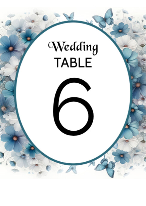 Copy of Floral Wedding Table A6 | PosterMyWall
