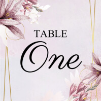 Floral Wedding Table Number Instagram Post template