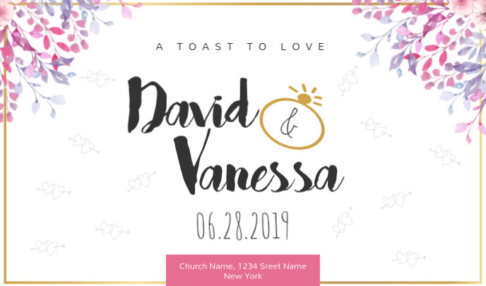 Floral Wedding For Couple Template Postermywall Floral Wedding For Couple Template Postermywall