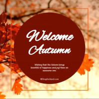 Floral Welcome Autumn Square (1:1) template
