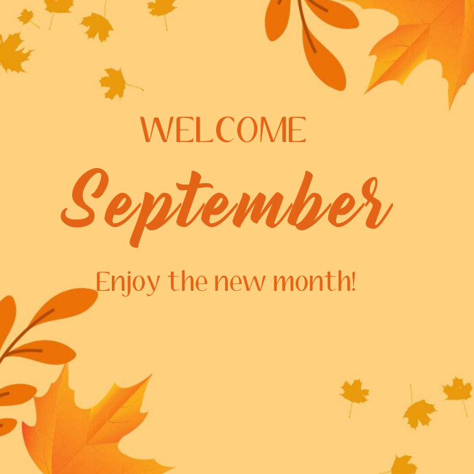 Floral Welcome September Instagram Post Template | PosterMyWall