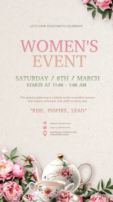 Floral Women's Event Instagram Story template