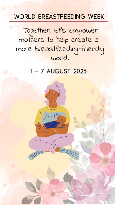 Floral World Breastfeeding Week Instagram Story template