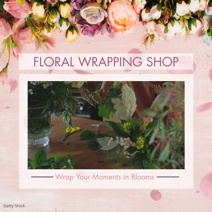 Floral wrapping shop Template | PosterMyWall
