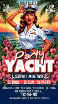 Floral Yacht Party Instagram Reel template