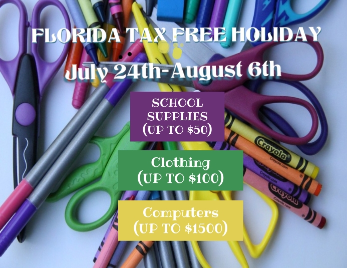 Florida Tax Free Weekend 2025 School Supplies Synonym Lil Ofilia