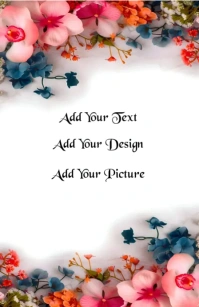 Flower background template Tabloid