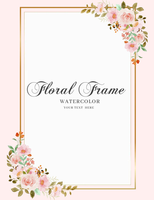 Flower Border Template PosterMyWall