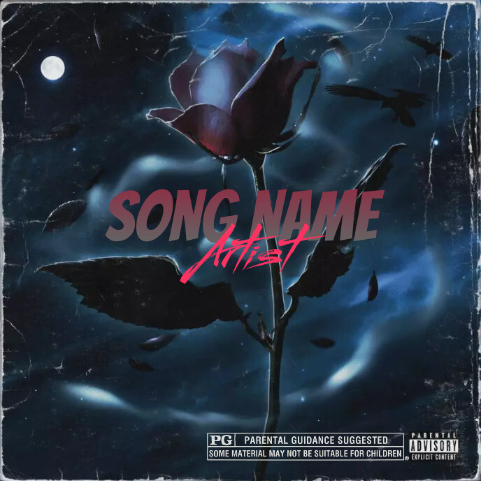 Flower Cover Album music art trap mixtape rap template