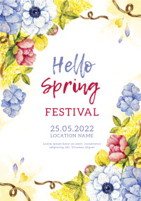 Flower Design Spring Break Template | PosterMyWall