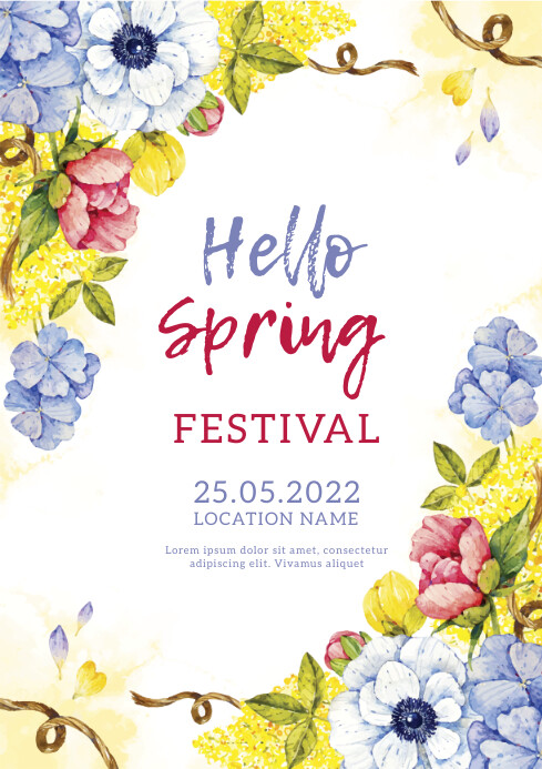 Flower Design Spring Break Ads Template | PosterMyWall
