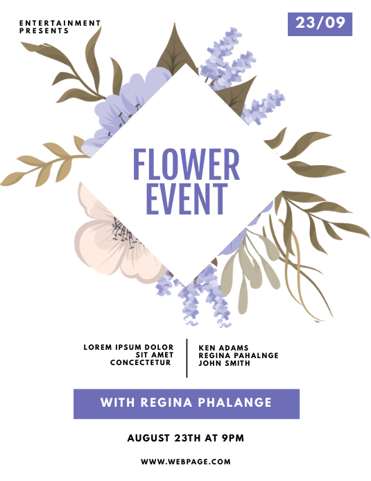 Flower Event Party Flyer Template PosterMyWall