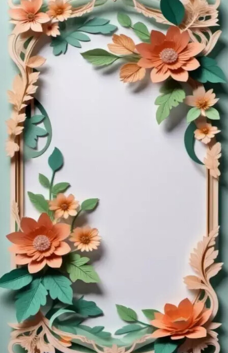 Flower frame border background Template | PosterMyWall