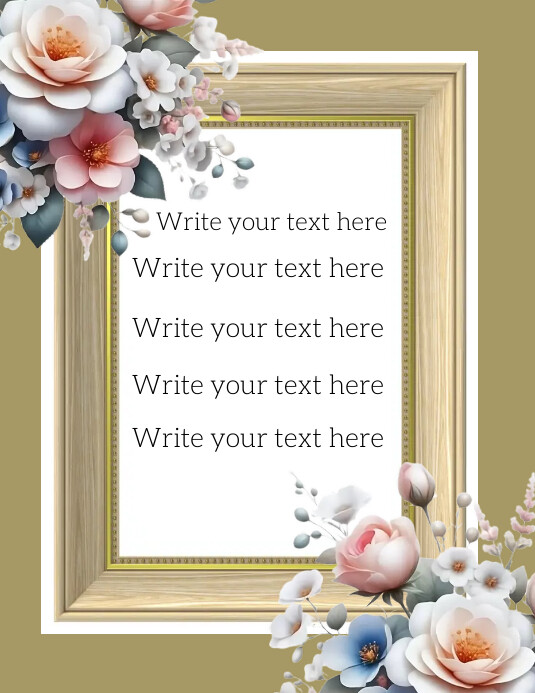 Copy of Flower frame | PosterMyWall Copy of Flower frame | PosterMyWall