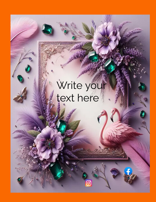 Flower frame Template PosterMyWall Flower frame Template PosterMyWall