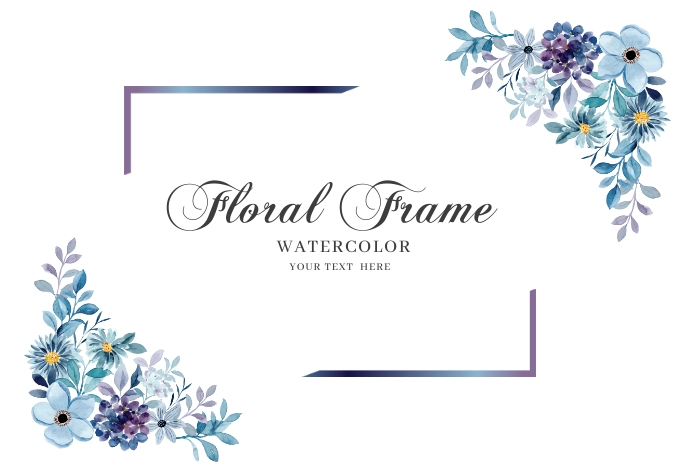 Flower Frame Template PosterMyWall