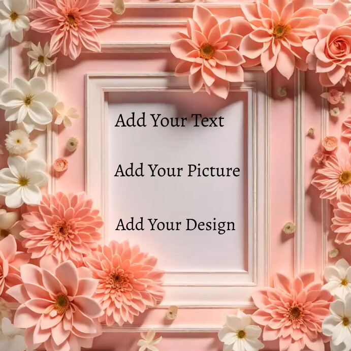 Flower Frame Template PosterMyWall