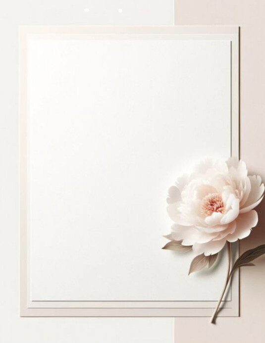 flower frame template Flyer (US Letter)