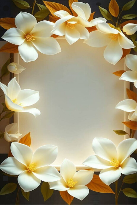 flower frame template | PosterMyWall