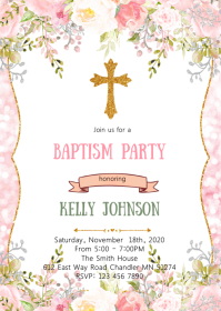 4 170 Baptism Invitation Customizable Design Templates