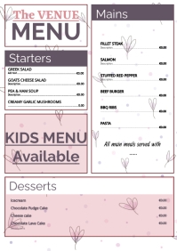 Flower Menu Template PosterMyWall