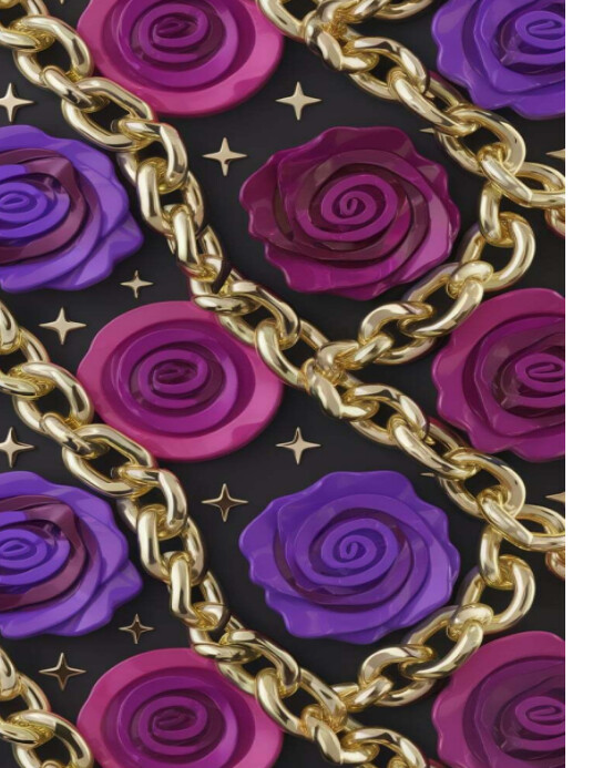Flower pattern ใบปลิว (US Letter) template