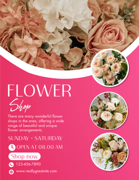 FLOWER SHOP FLYERS TEMPLATES | PosterMyWall