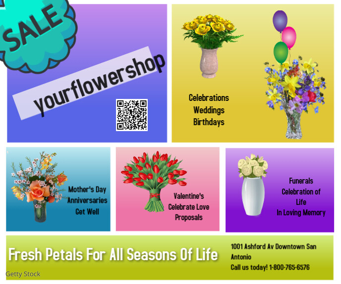 Spring Flowers Advert flower shop/spring ad/colors/store ad/beauty Template | PosterMyWall