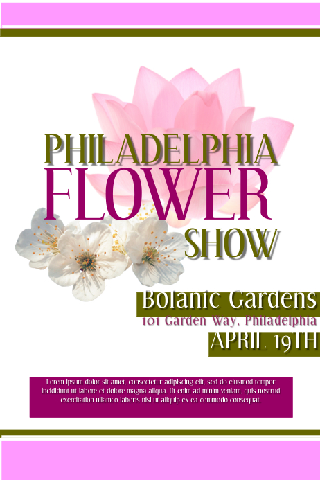 Flower Show Cartaz template