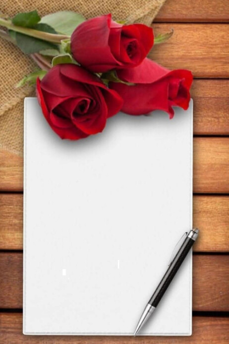Flowers photos frame Poster template