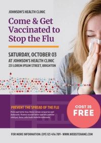 Flu Shot Campaign Flyer A4 template