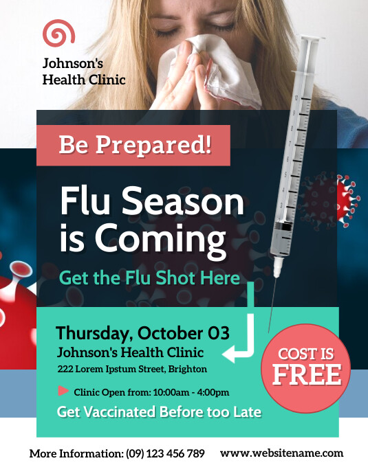 Flu Shot Campaign Flyer Template PosterMyWall Flu Shot Campaign Flyer Template PosterMyWall