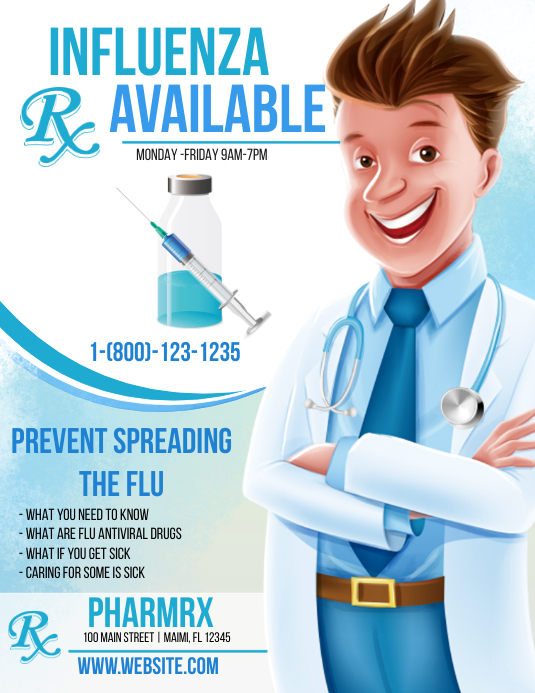 Flu Design Flu Shot Influenza Template | PosterMyWall