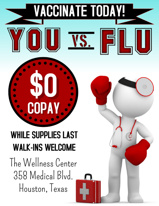 Flu Vaccine Flyer Folder (US Letter) template