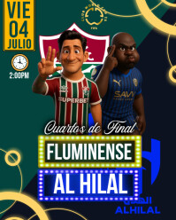 fluminense vs al hilal Instagram Portrait template