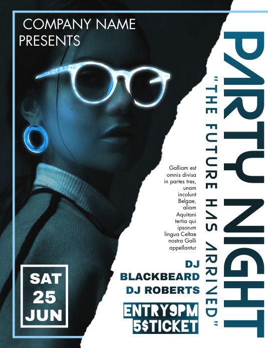 Fluo Modern Future Party Night Modern Flyer A Template Postermywall