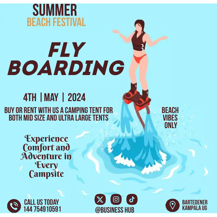 Boarding Design/color fly boarding Template | PosterMyWall