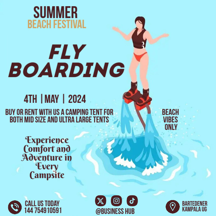 fly boarding Template | PosterMyWall
