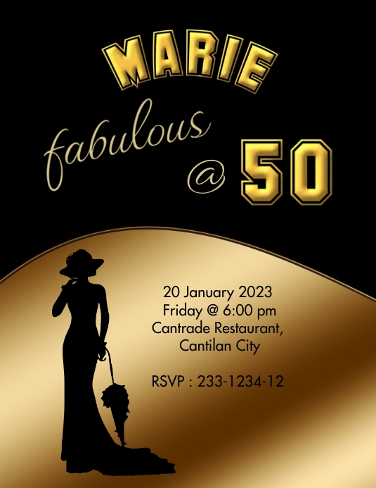 Flyer 50th Birthday template PosterMyWall Flyer 50th Birthday template PosterMyWall