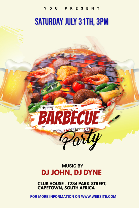 Flyer Barbecue party Poster template