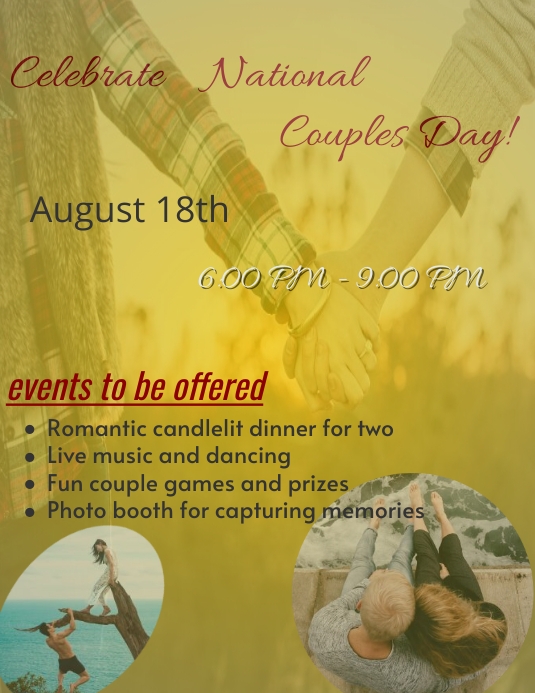 Flyer Design for National Couples Day Template PosterMyWall
