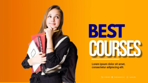 Pomarańczowy Course Promotion Digital Display Template