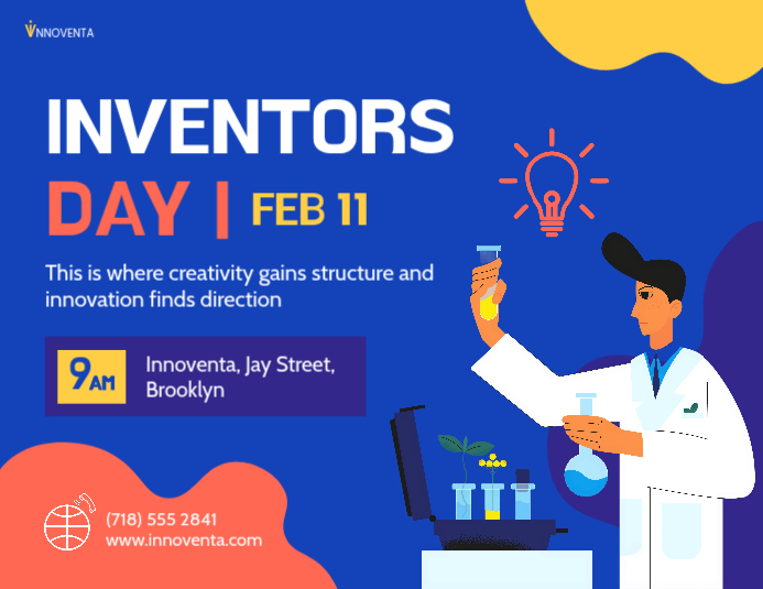 Copy of Flyer Illustrative Joyful Inventor's Day | PosterMyWall