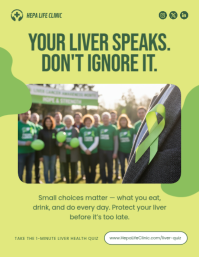 Flyer Image Liver Cancer Awareness Illustrate template