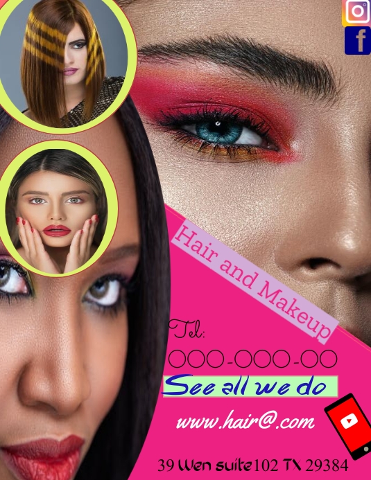flyer Make Up template