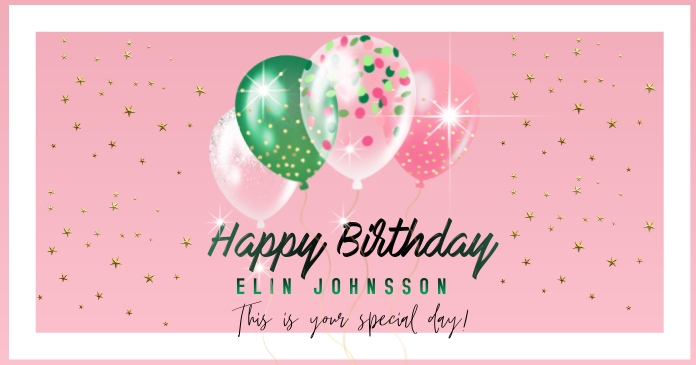 flyer template happy birthday wishes Imagem partilhada do Facebook