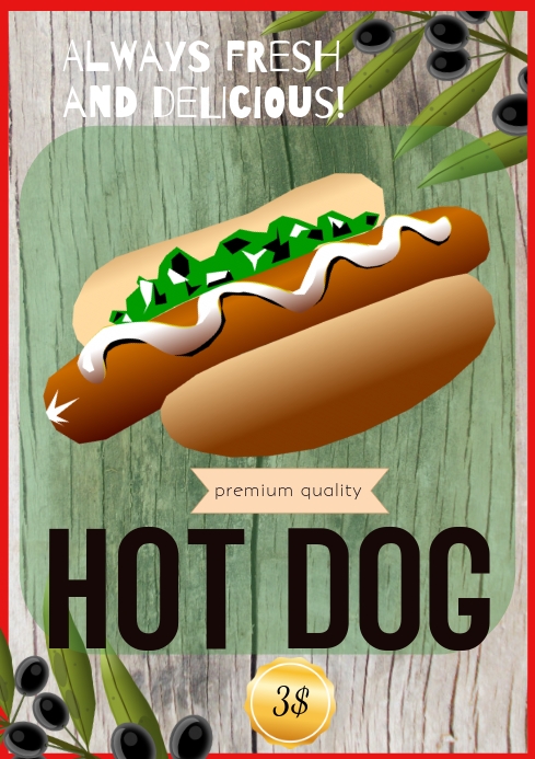 Hot Dog Flyer Template